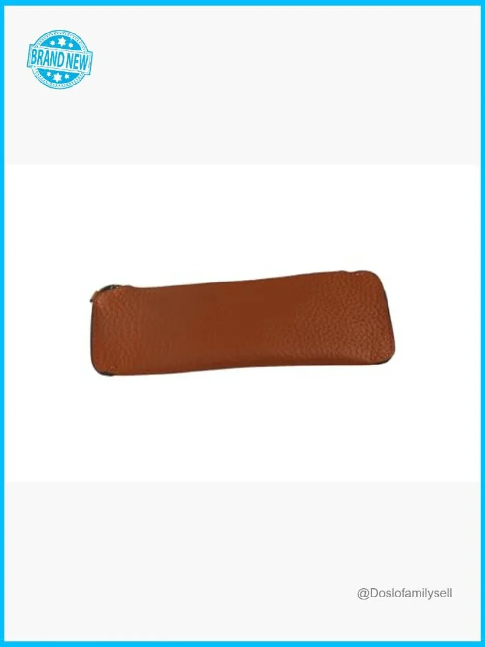 Genuine Leather Eyeglasses Case Slim Portable Classic Snap Closure Organizer
